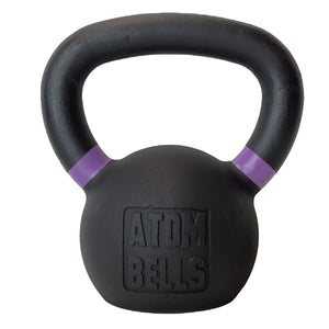 ATOM BELLS powder coat cast iron kettlebell - standard size, professional grade