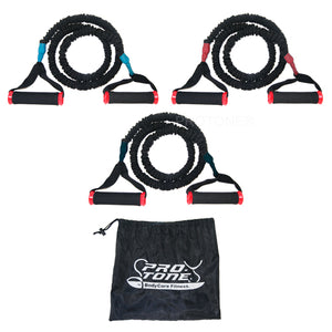 Protone® professional - Thick 3 piece Resistance tube set with safety sleeving.